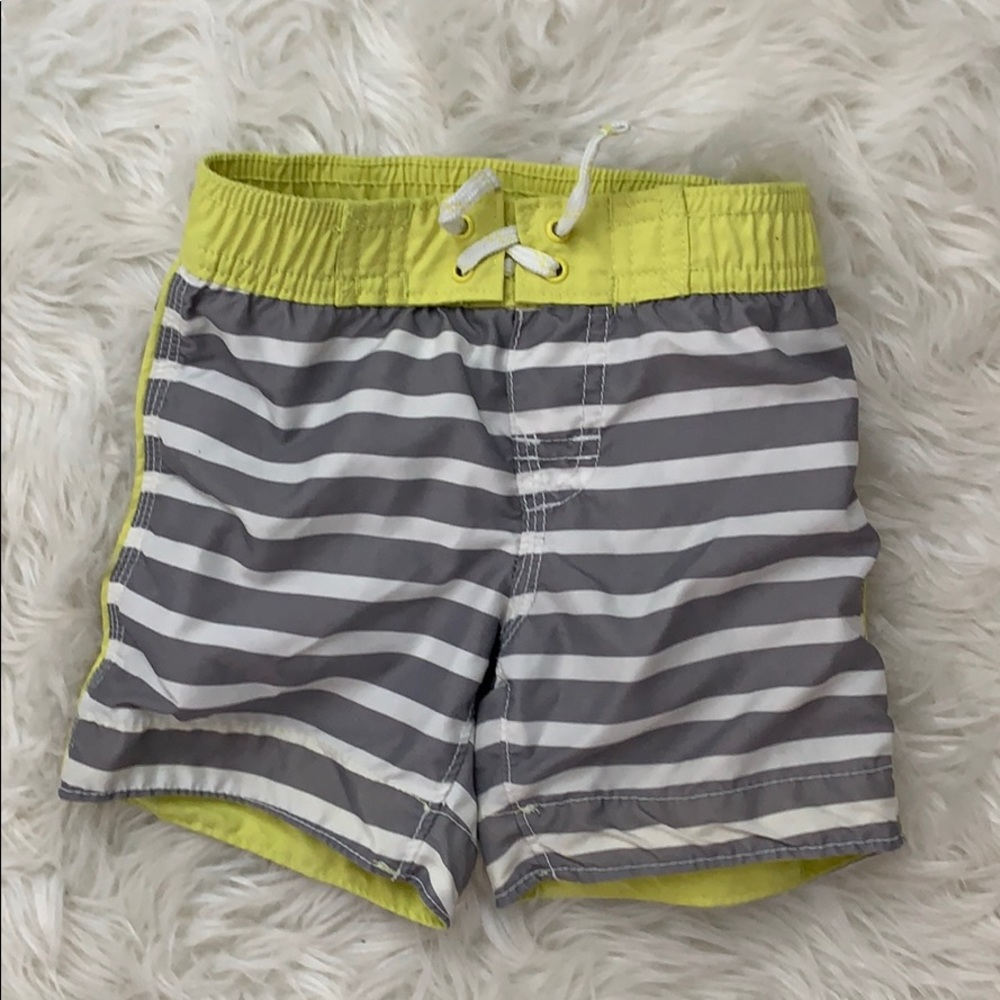Striped swim trunks